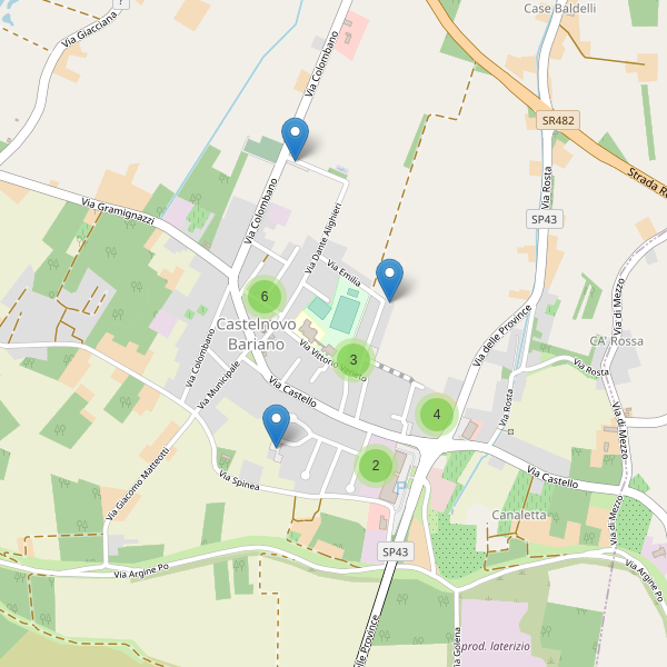 Thumbnail mappa parcheggi di Castelnovo Bariano