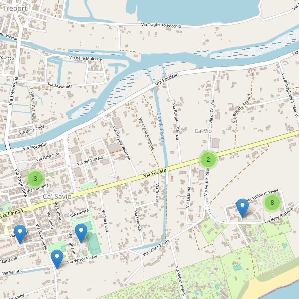 Thumbnail mappa parcheggi di Cavallino-Treporti