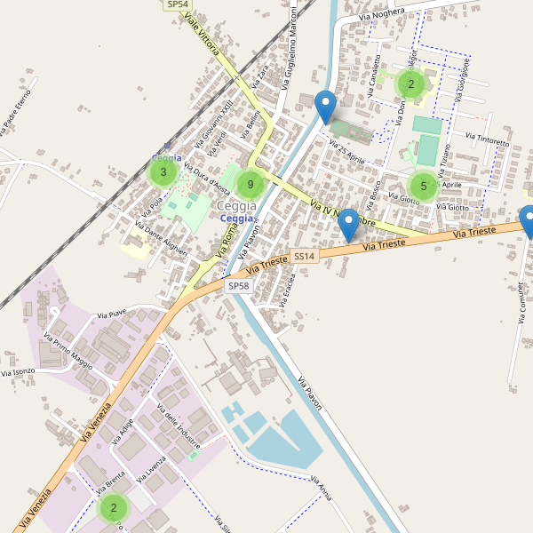 Thumbnail mappa parcheggi di Ceggia