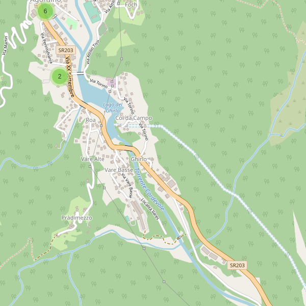 Thumbnail mappa parcheggi di Cencenighe Agordino