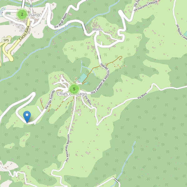 Thumbnail mappa parcheggi di Chies d'Alpago