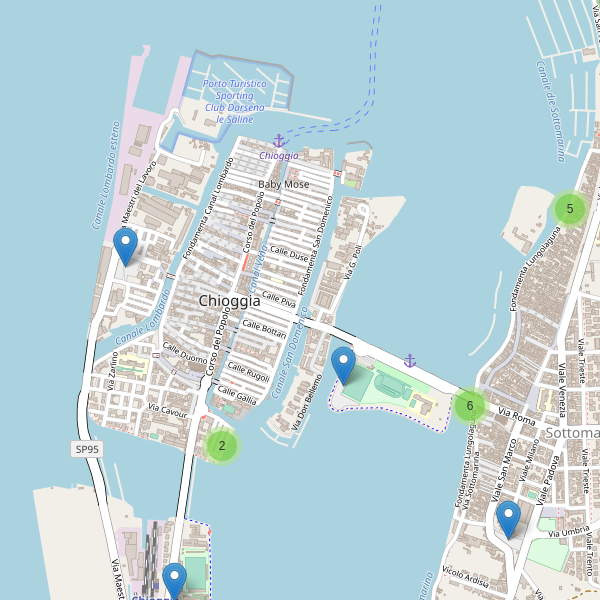 Thumbnail mappa parcheggi di Chioggia