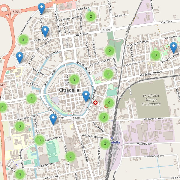 Thumbnail mappa parcheggi di Cittadella