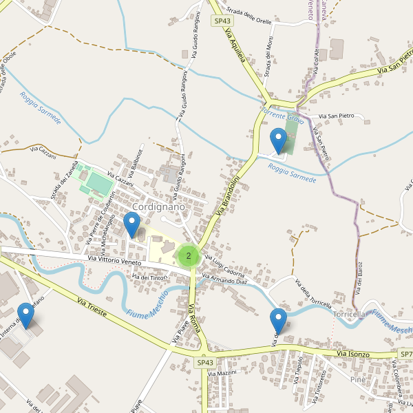 Thumbnail mappa parcheggi di Cordignano