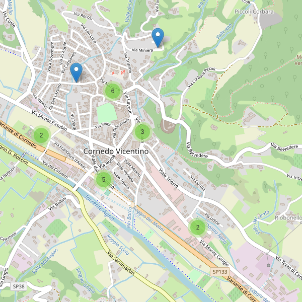 Thumbnail mappa parcheggi di Cornedo Vicentino