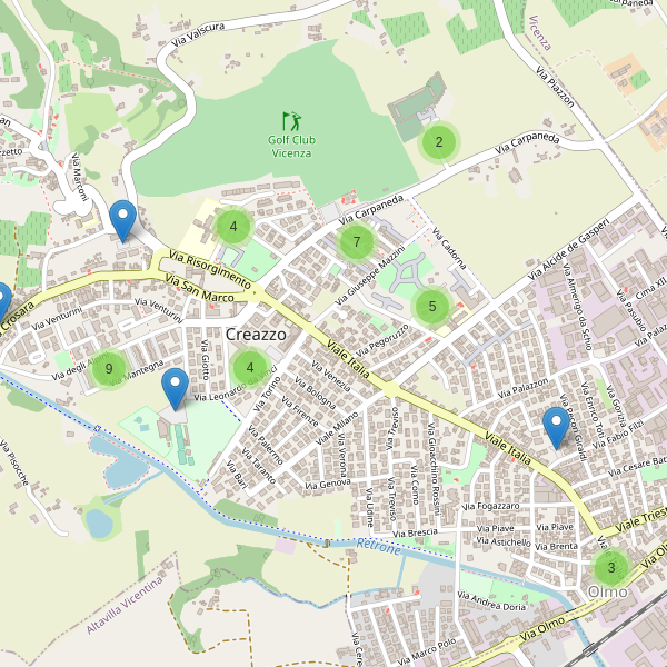Thumbnail mappa parcheggi di Creazzo