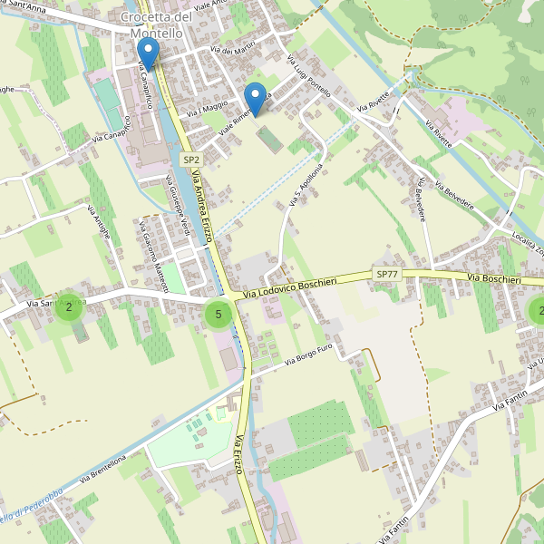 Thumbnail mappa parcheggi di Crocetta del Montello