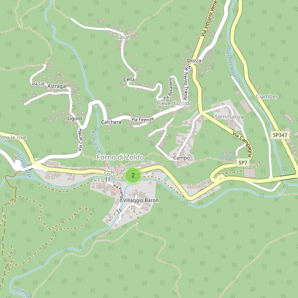 Thumbnail mappa parcheggi di Forno di Zoldo