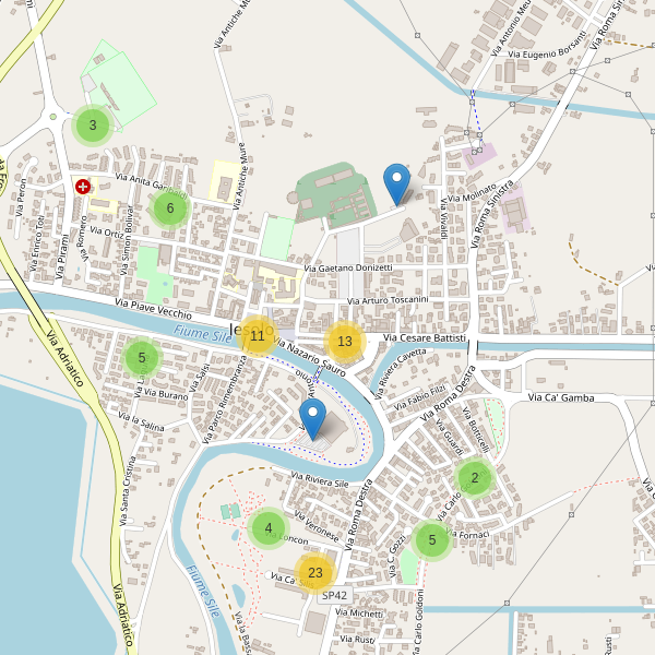 Thumbnail mappa parcheggi di Jesolo