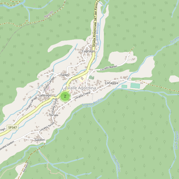 Thumbnail mappa parcheggi di La Valle Agordina