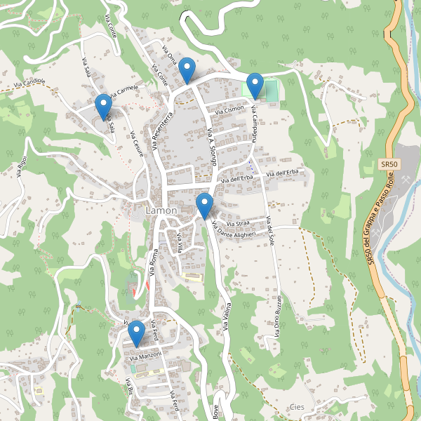 Thumbnail mappa parcheggi di Lamon