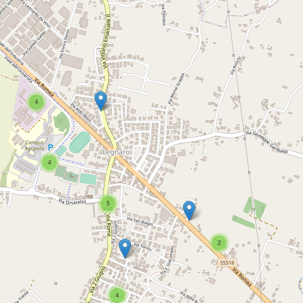 Thumbnail mappa parcheggi di Legnaro