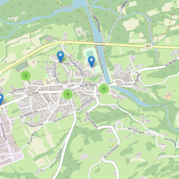 Thumbnail mappa parcheggi di Lentiai