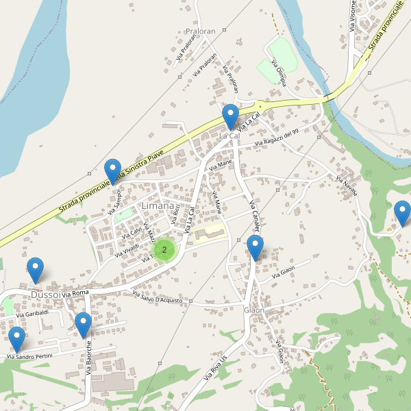 Thumbnail mappa parcheggi di Limana