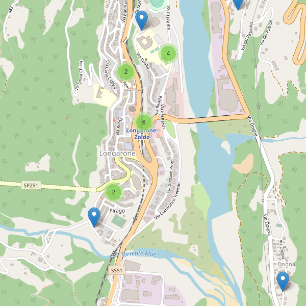 Thumbnail mappa parcheggi di Longarone