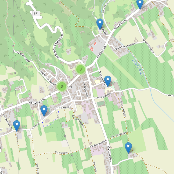 Thumbnail mappa parcheggi di Maser