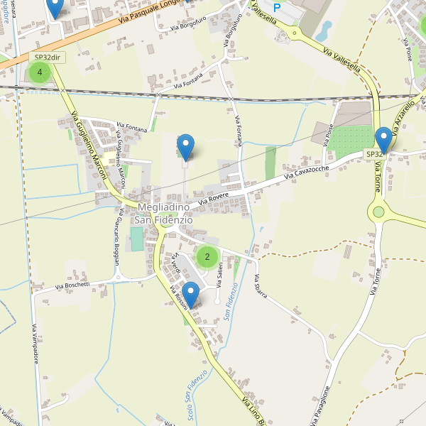 Thumbnail mappa parcheggi di Megliadino San Fidenzio