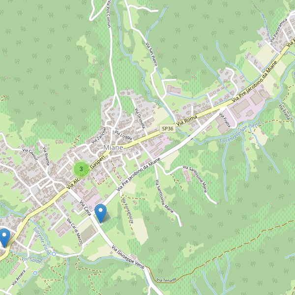 Thumbnail mappa parcheggi di Miane