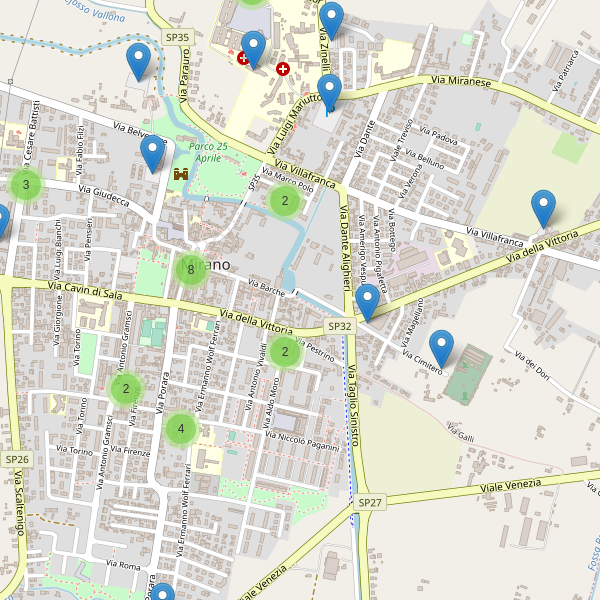 Thumbnail mappa parcheggi di Mirano