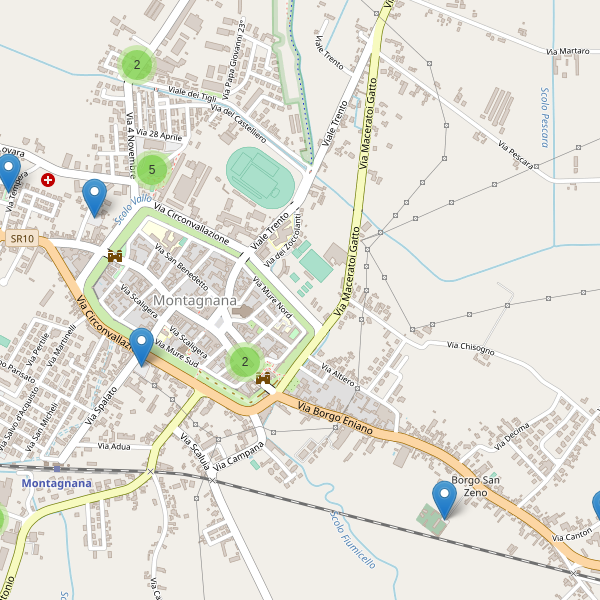 Thumbnail mappa parcheggi di Montagnana