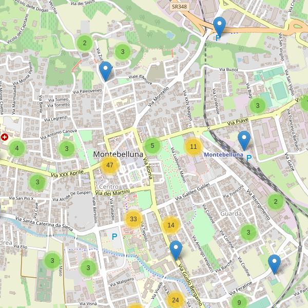 Thumbnail mappa parcheggi di Montebelluna