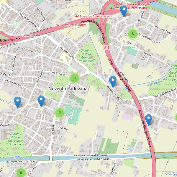 Thumbnail mappa parcheggi di Noventa Padovana