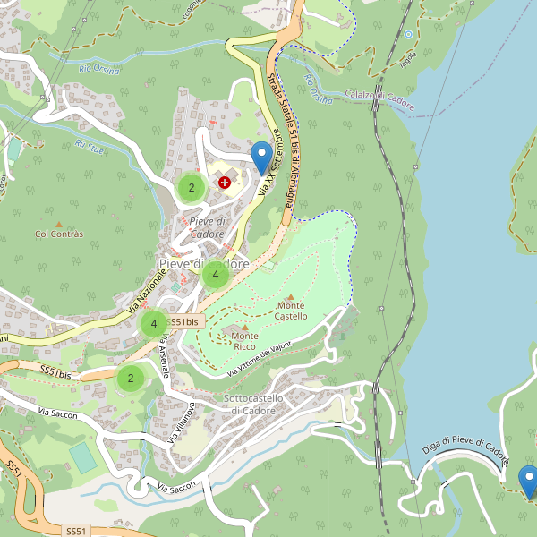 Thumbnail mappa parcheggi di Pieve di Cadore