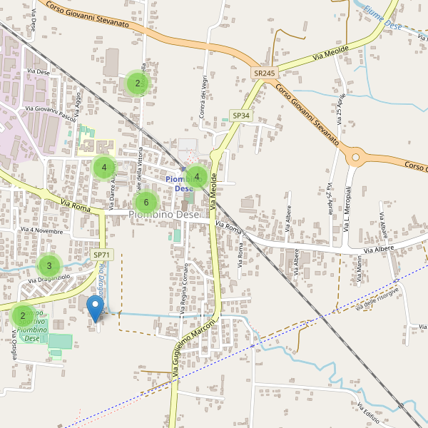 Thumbnail mappa parcheggi di Piombino Dese