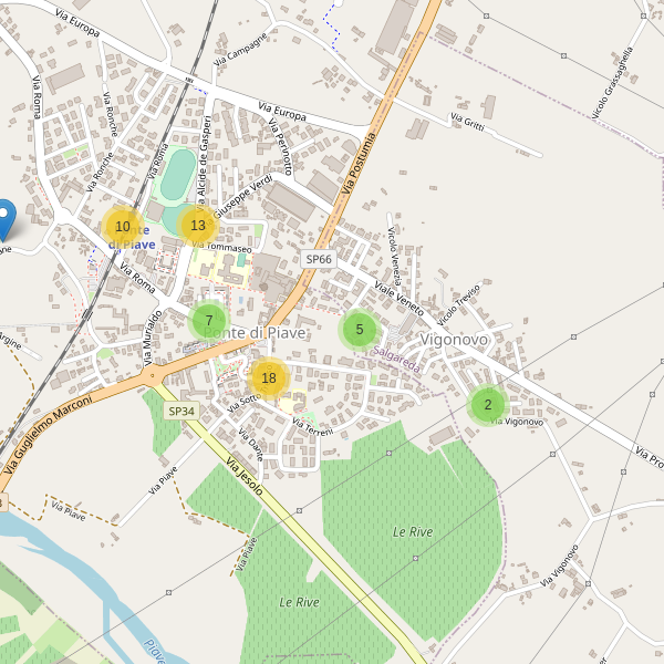 Thumbnail mappa parcheggi di Ponte di Piave