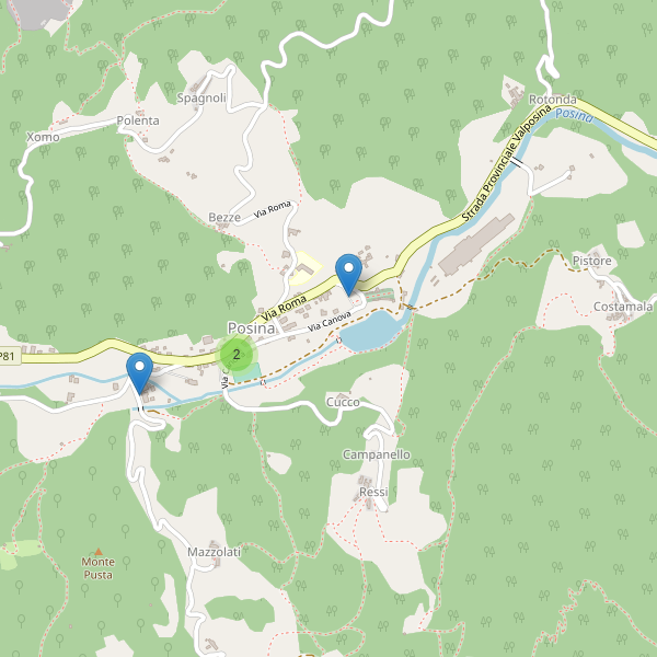 Thumbnail mappa parcheggi di Posina