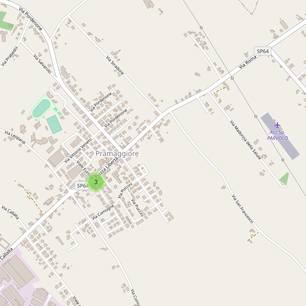 Thumbnail mappa parcheggi di Pramaggiore