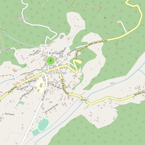 Thumbnail mappa parcheggi di Puos d'Alpago