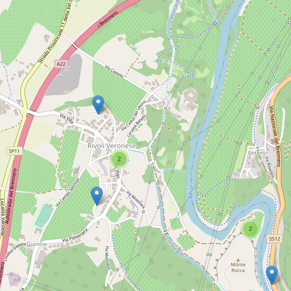 Thumbnail mappa parcheggi di Rivoli Veronese