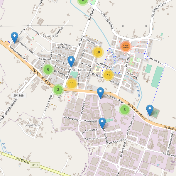 Thumbnail mappa parcheggi di Rubano