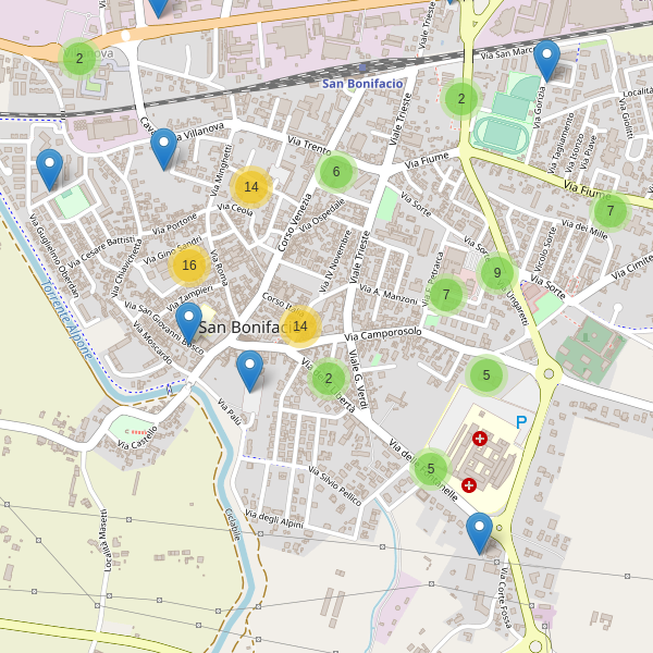 Thumbnail mappa parcheggi di San Bonifacio