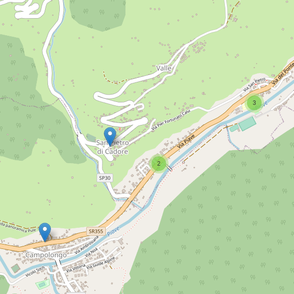 Thumbnail mappa parcheggi di San Pietro di Cadore