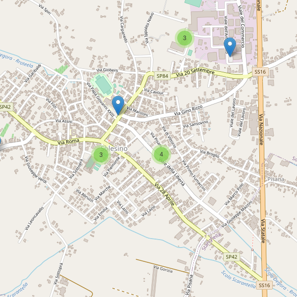 Thumbnail mappa parcheggi di Solesino