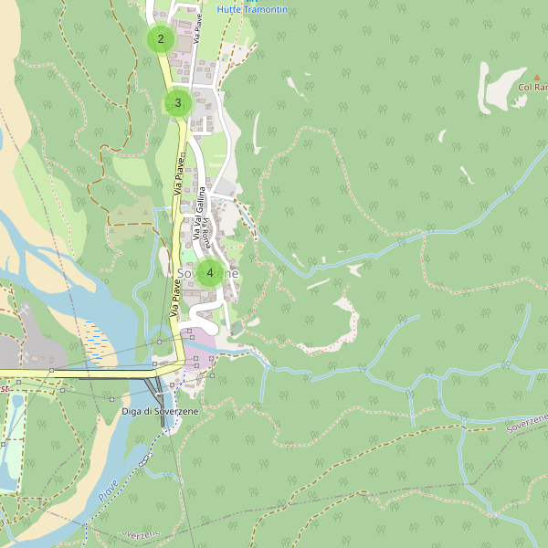 Thumbnail mappa parcheggi di Soverzene