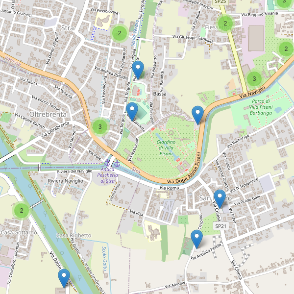 Thumbnail mappa parcheggi di Stra