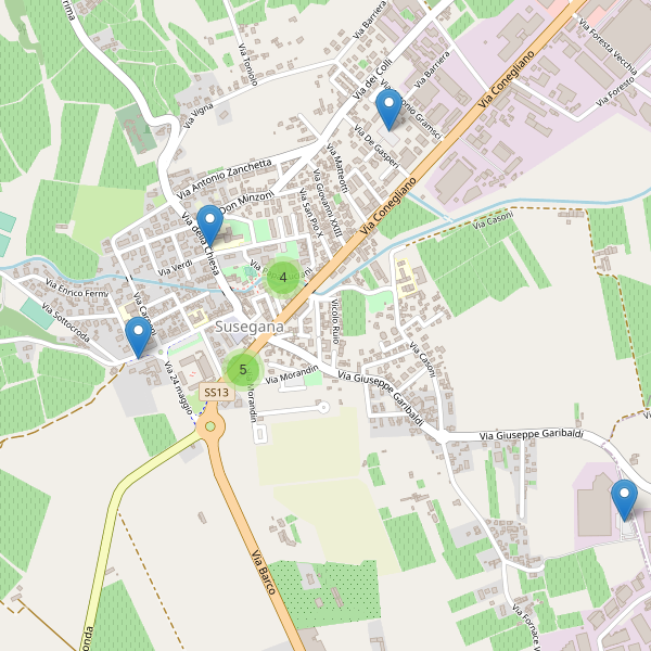 Thumbnail mappa parcheggi di Susegana