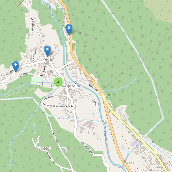 Thumbnail mappa parcheggi di Taibon Agordino