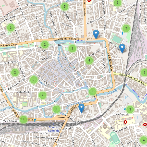 Thumbnail mappa parcheggi di Treviso