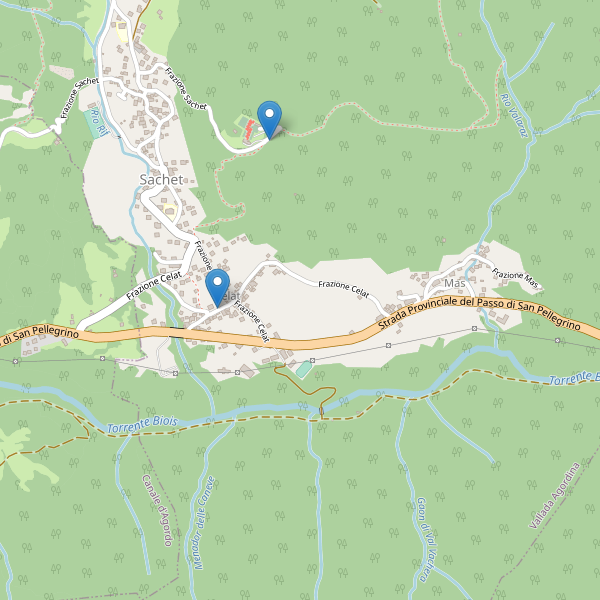 Thumbnail mappa parcheggi di Vallada Agordina