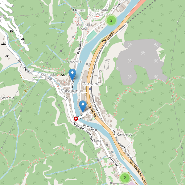 Thumbnail mappa parcheggi di Valstagna