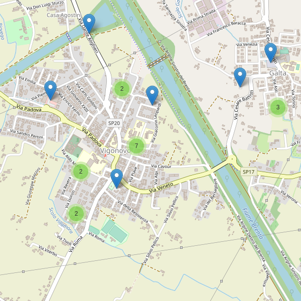 Thumbnail mappa parcheggi di Vigonovo