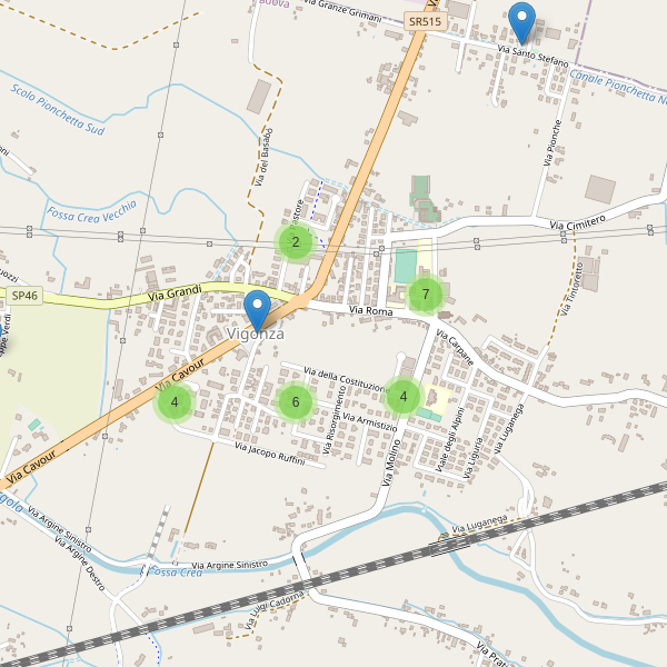 Thumbnail mappa parcheggi di Vigonza