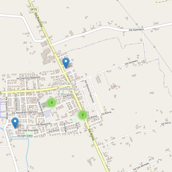 Thumbnail mappa parcheggi di Villafranca Padovana