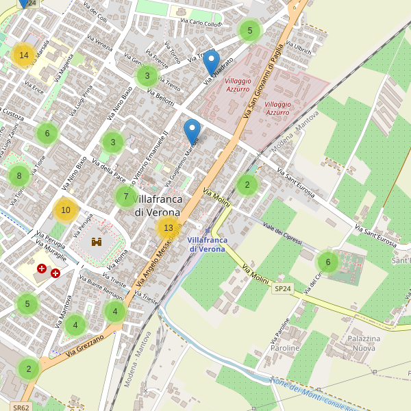 Thumbnail mappa parcheggi di Villafranca di Verona