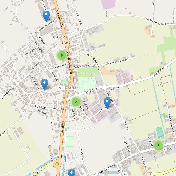 Thumbnail mappa parcheggi di Villaverla