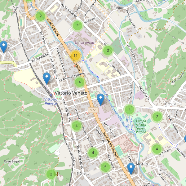 Thumbnail mappa parcheggi di Vittorio Veneto